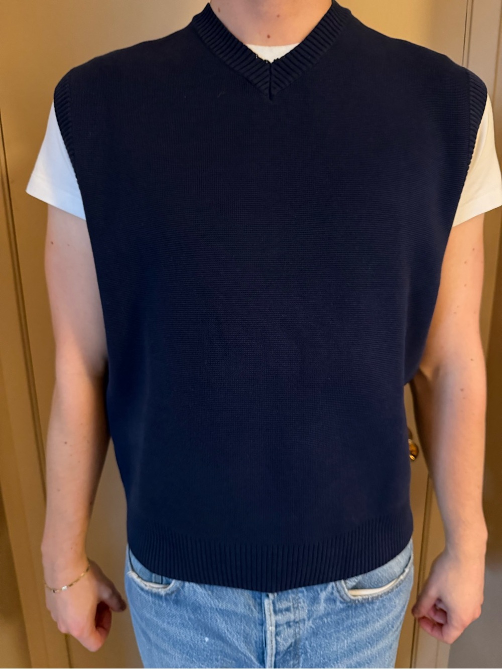 Zara Dark Navy Sweater Vest